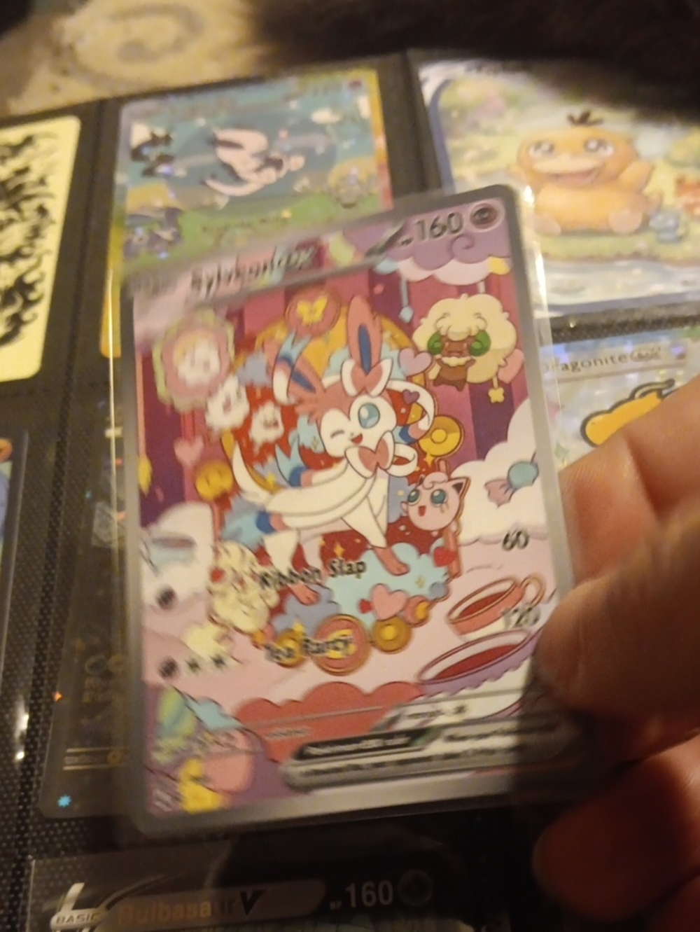 Pink Sylveon Themed Trading Card - Decorative Home Games Card